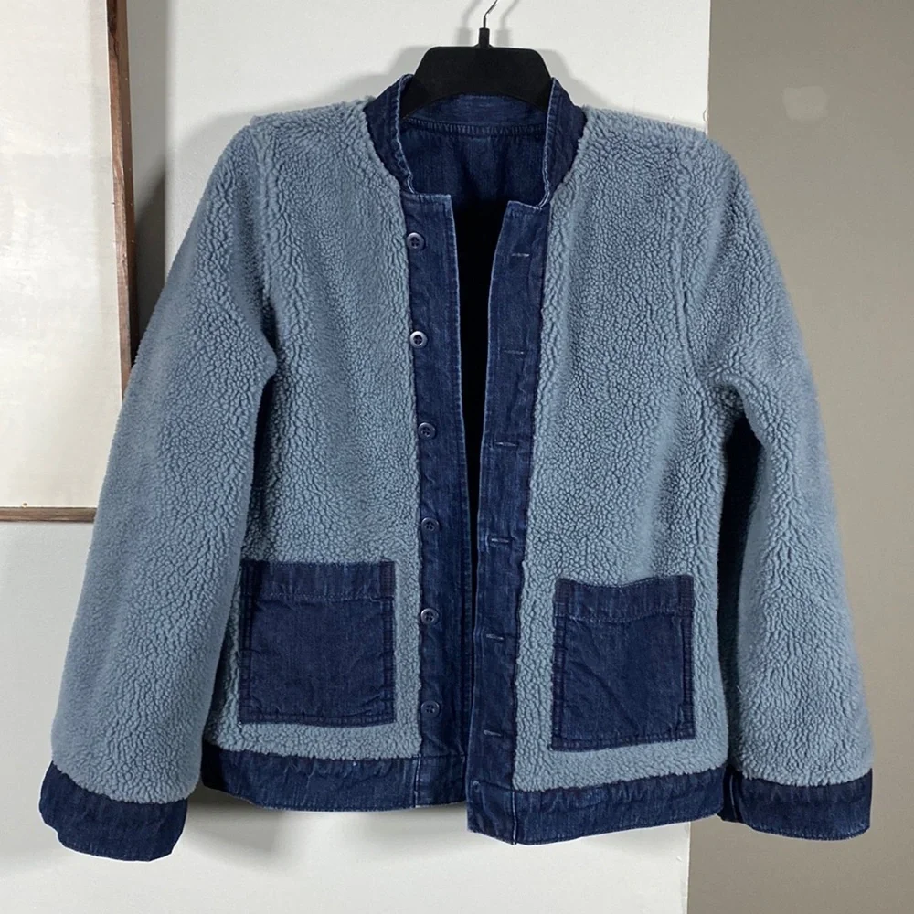 Madewell Reversible Denim Coat Jacket